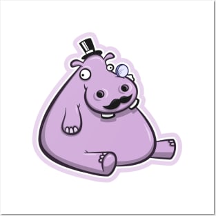 Dapper Hippo Posters and Art